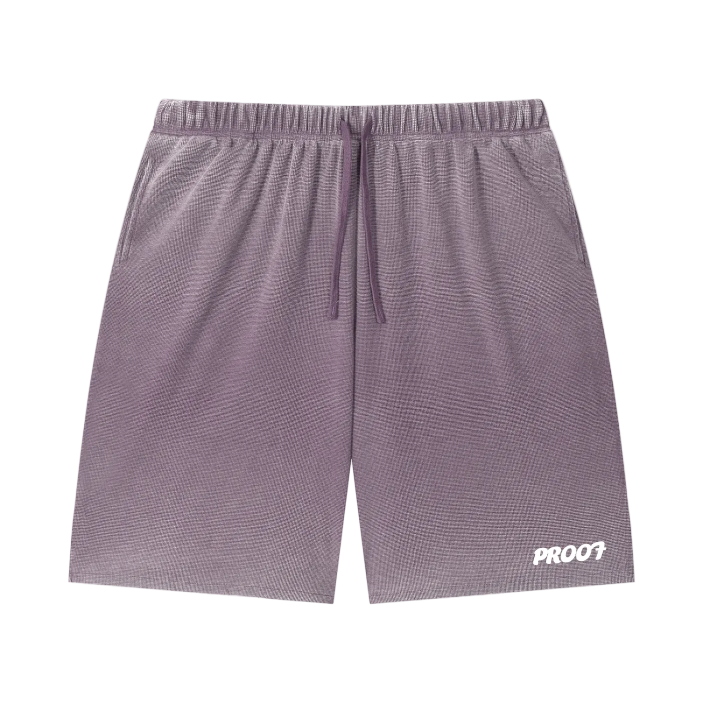 Vintage Wash Sunfade Waffle Raw Hem Shorts