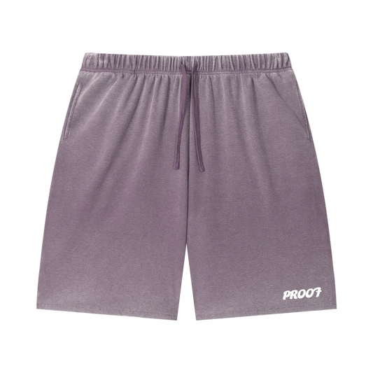Vintage Wash Sunfade Waffle Raw Hem Shorts