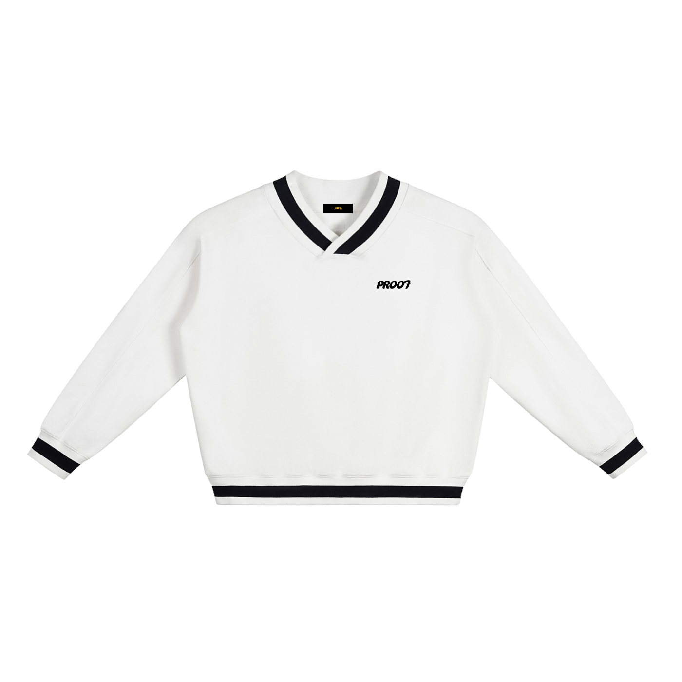 V-Neck Collar Boxy Sweatshirt