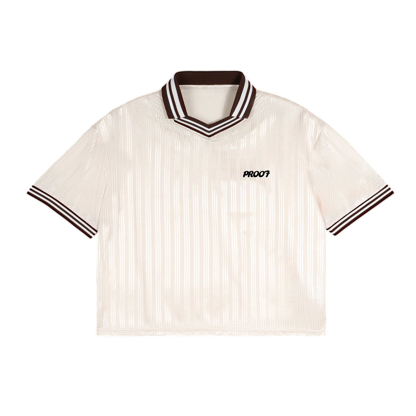 Contrast Stripes Polo Collar T