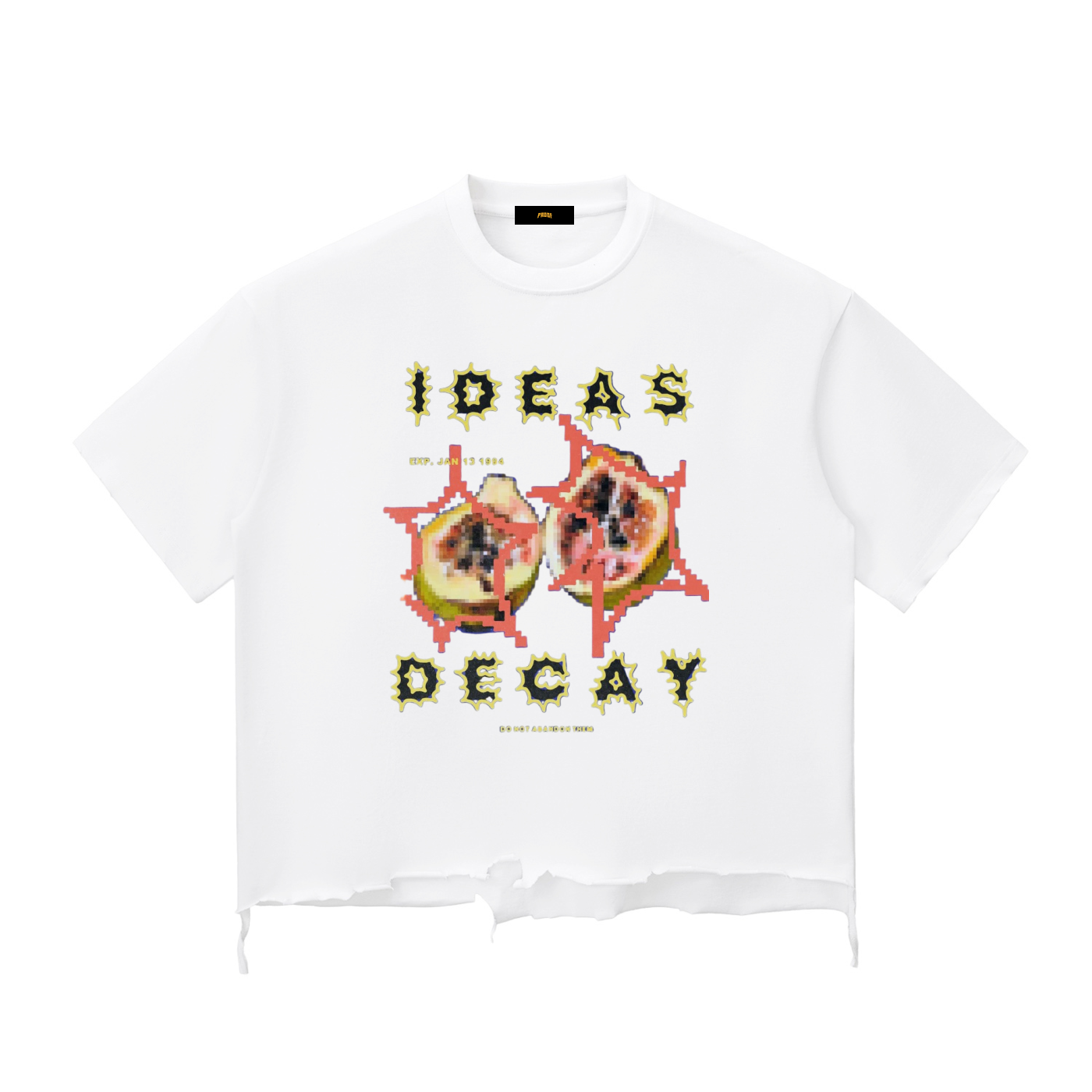 Snow Wash Raw-Hem Boxy T-shirt