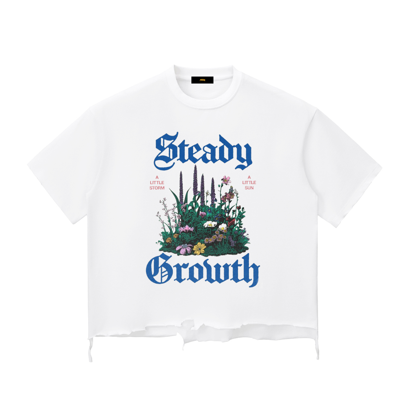 Snow Wash Raw-Hem Boxy T-shirt