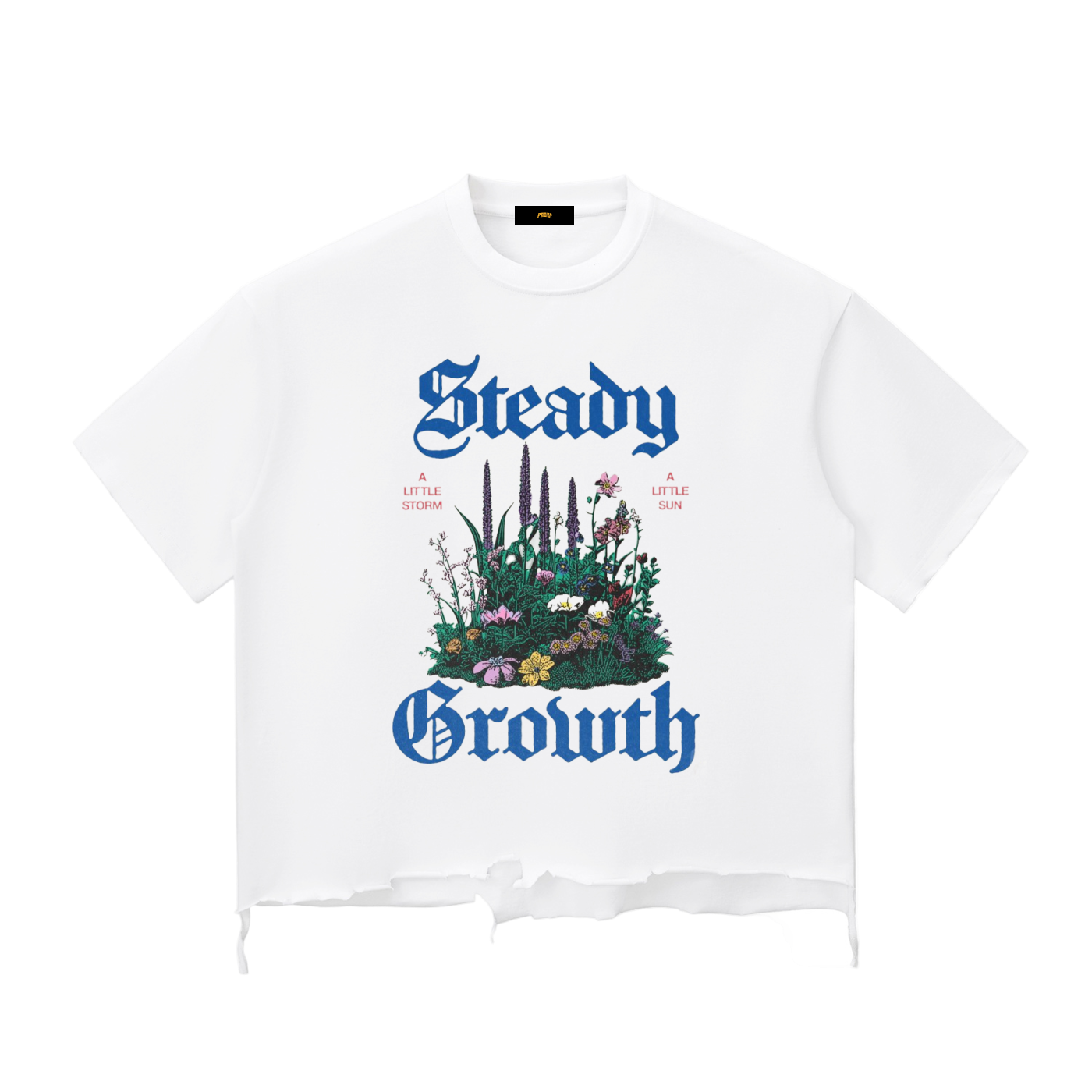 Snow Wash Raw-Hem Boxy T-shirt