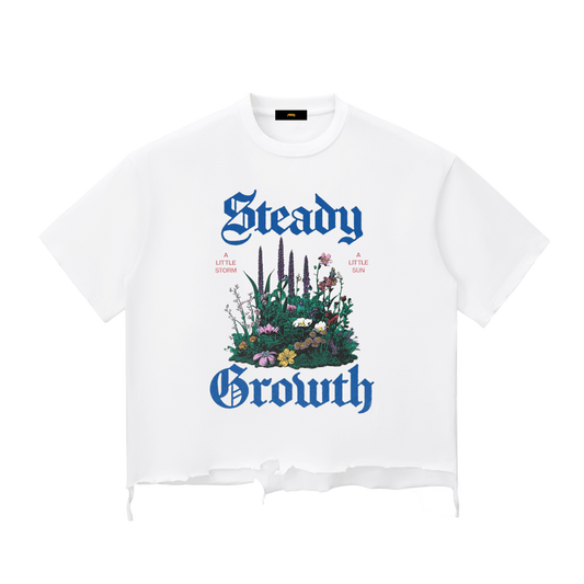 Snow Wash Raw-Hem Boxy T-shirt