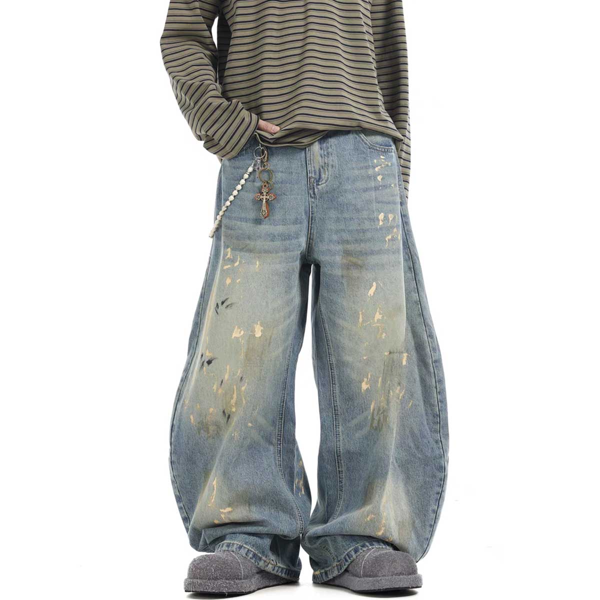 Hand-Painted Loose Jeans