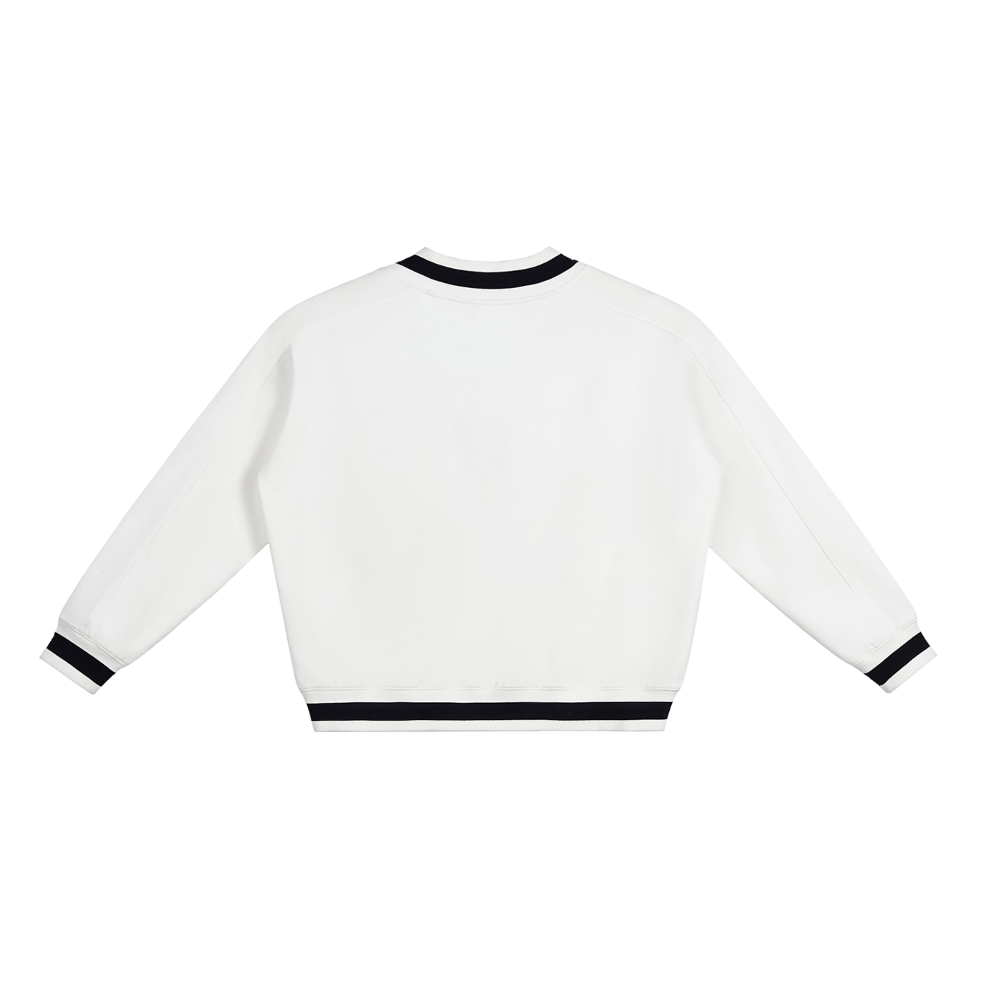 V-Neck Collar Boxy Sweatshirt