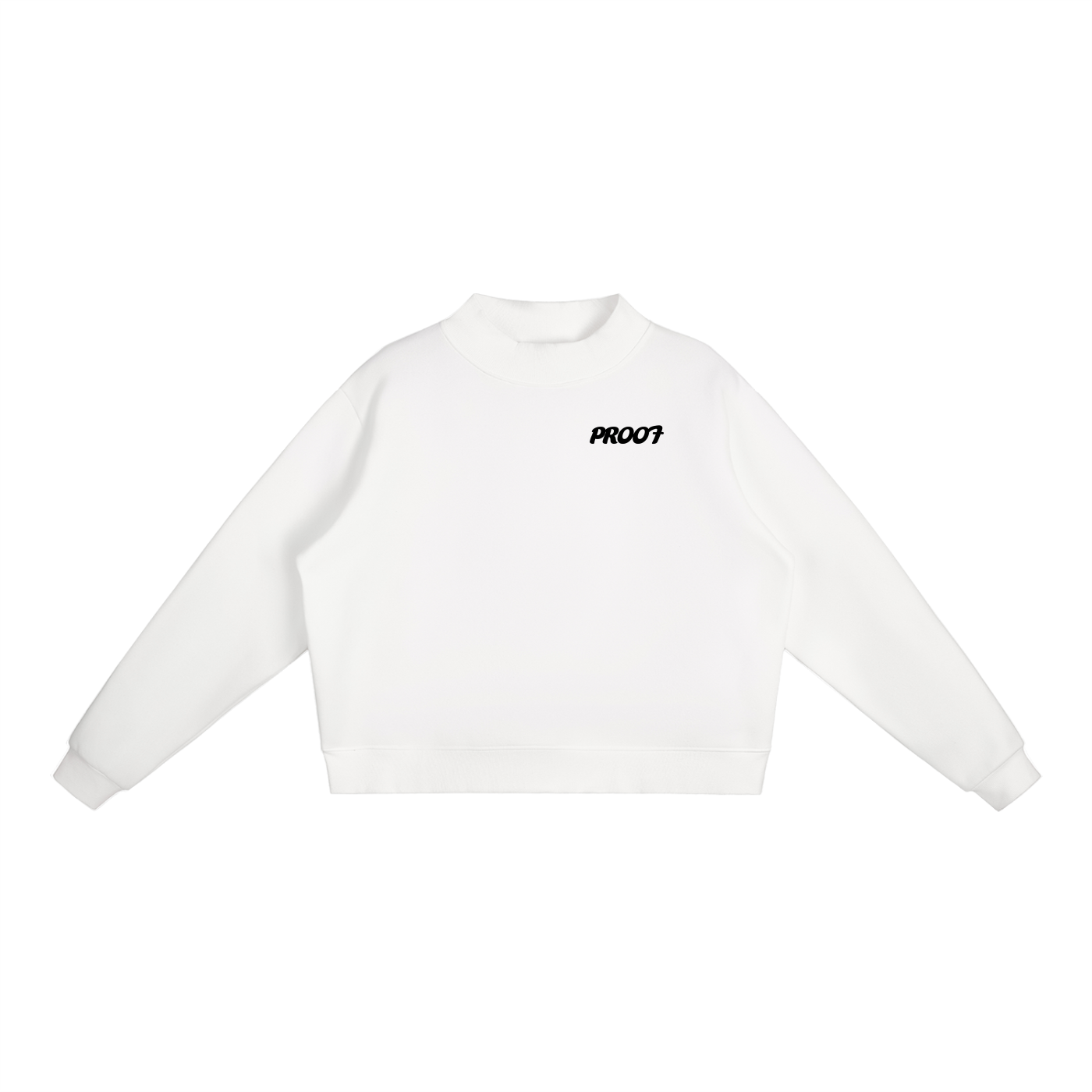 Fleece Mock-Neck Crew Sweatshirt