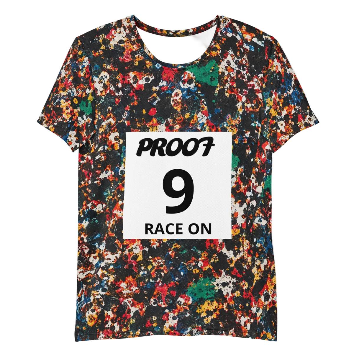 RACE ON athletic t-shirt