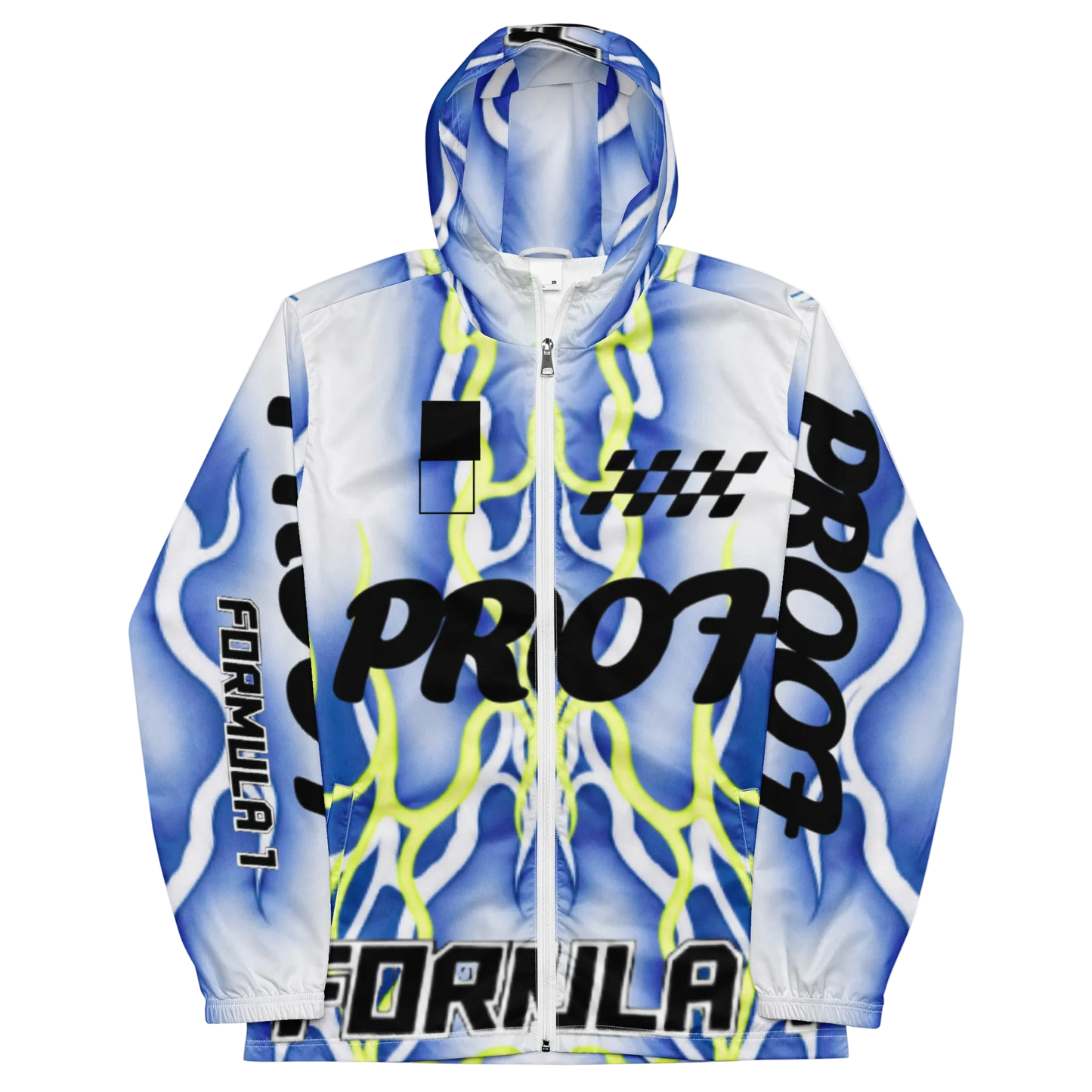 Race on windbreaker