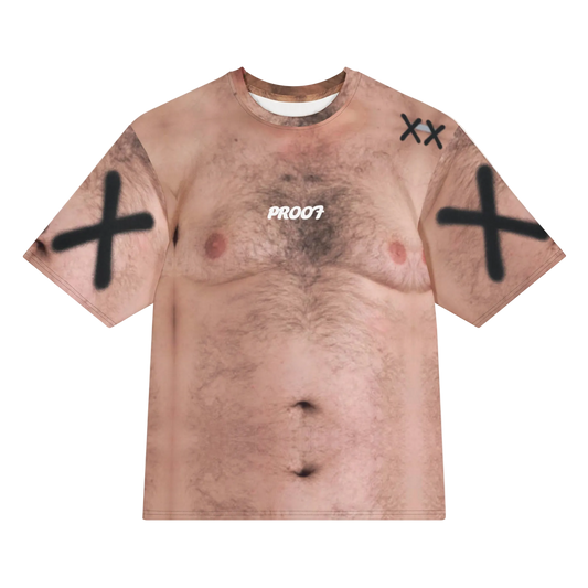 ALIEN F*T GUY Textured Oversized cotton t
