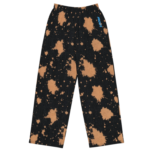 Clorox print wide-leg pants