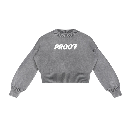 Mineral Wash Cropped Sweater