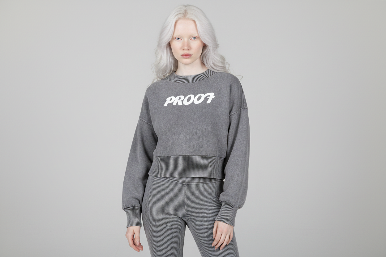 Mineral Wash Cropped Sweater