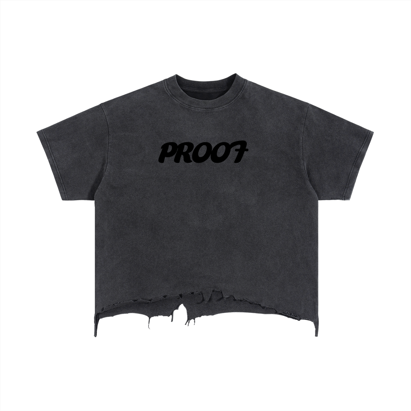 Vintage Wash Boxy Distressed Hem T