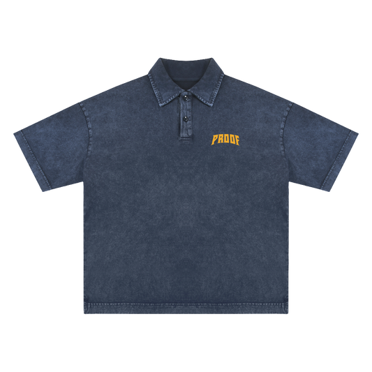 Heavyweight Snow-Washed Polo T-Shirt