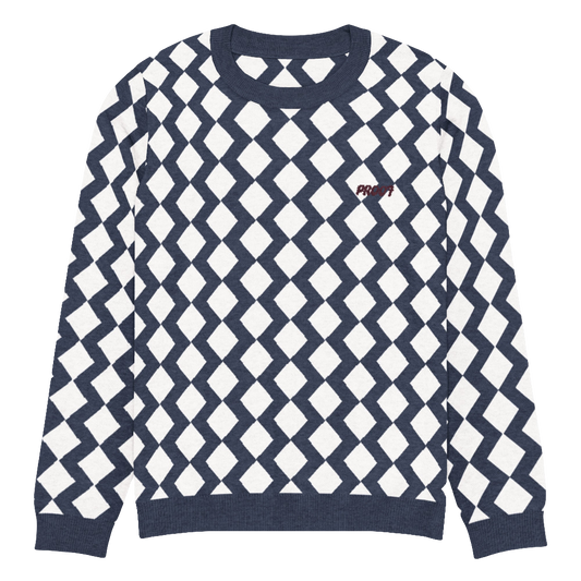 Knitted crew neck sweater