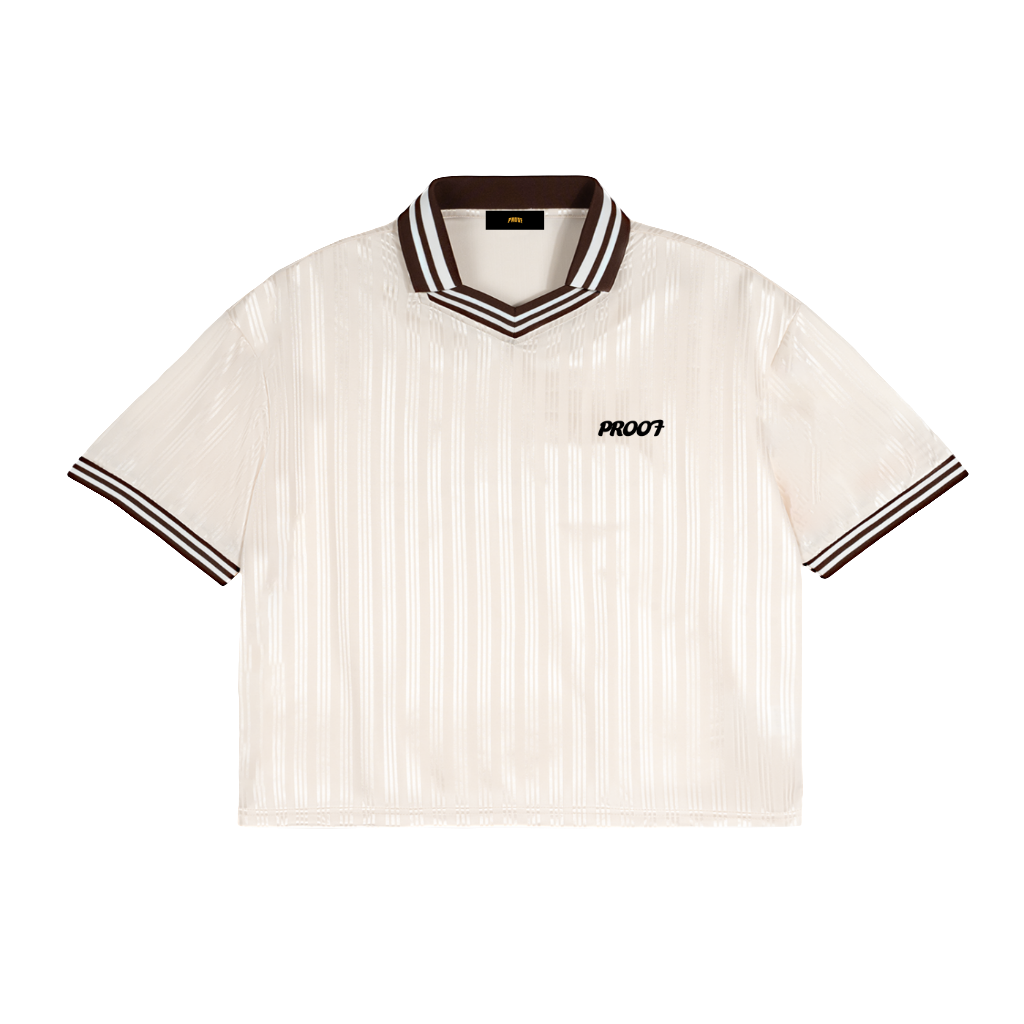 Contrast Stripes Polo Collar T