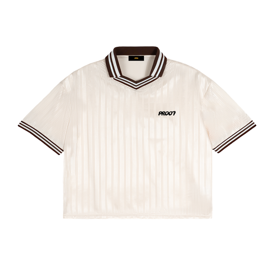 Contrast Stripes Polo Collar T