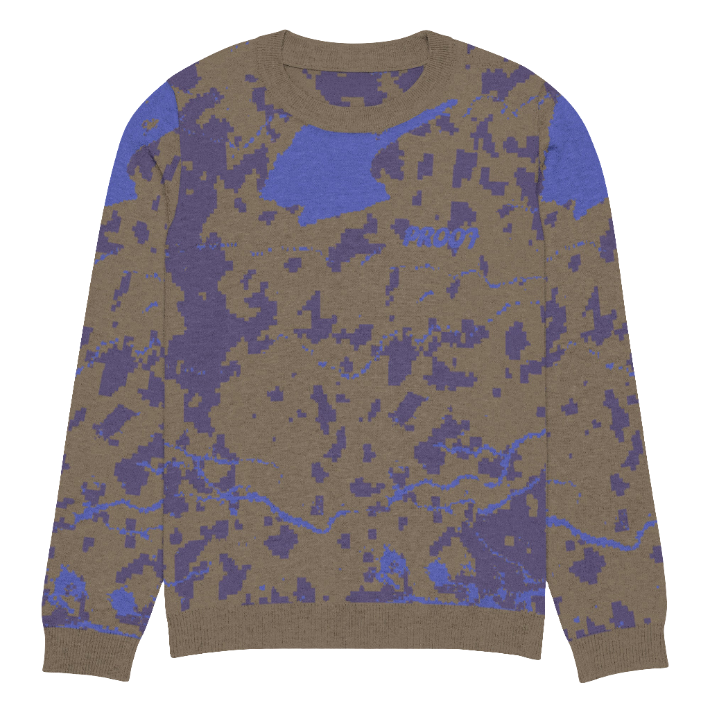Knitted crew neck sweater