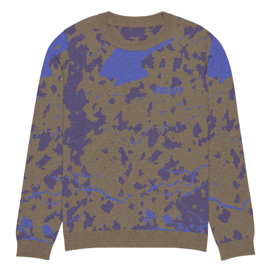 Knitted crew neck sweater