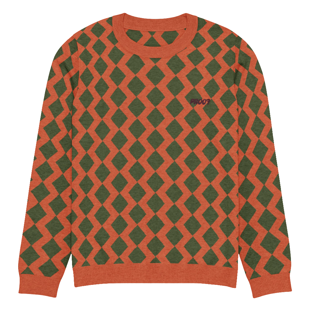 Knitted crew neck sweater