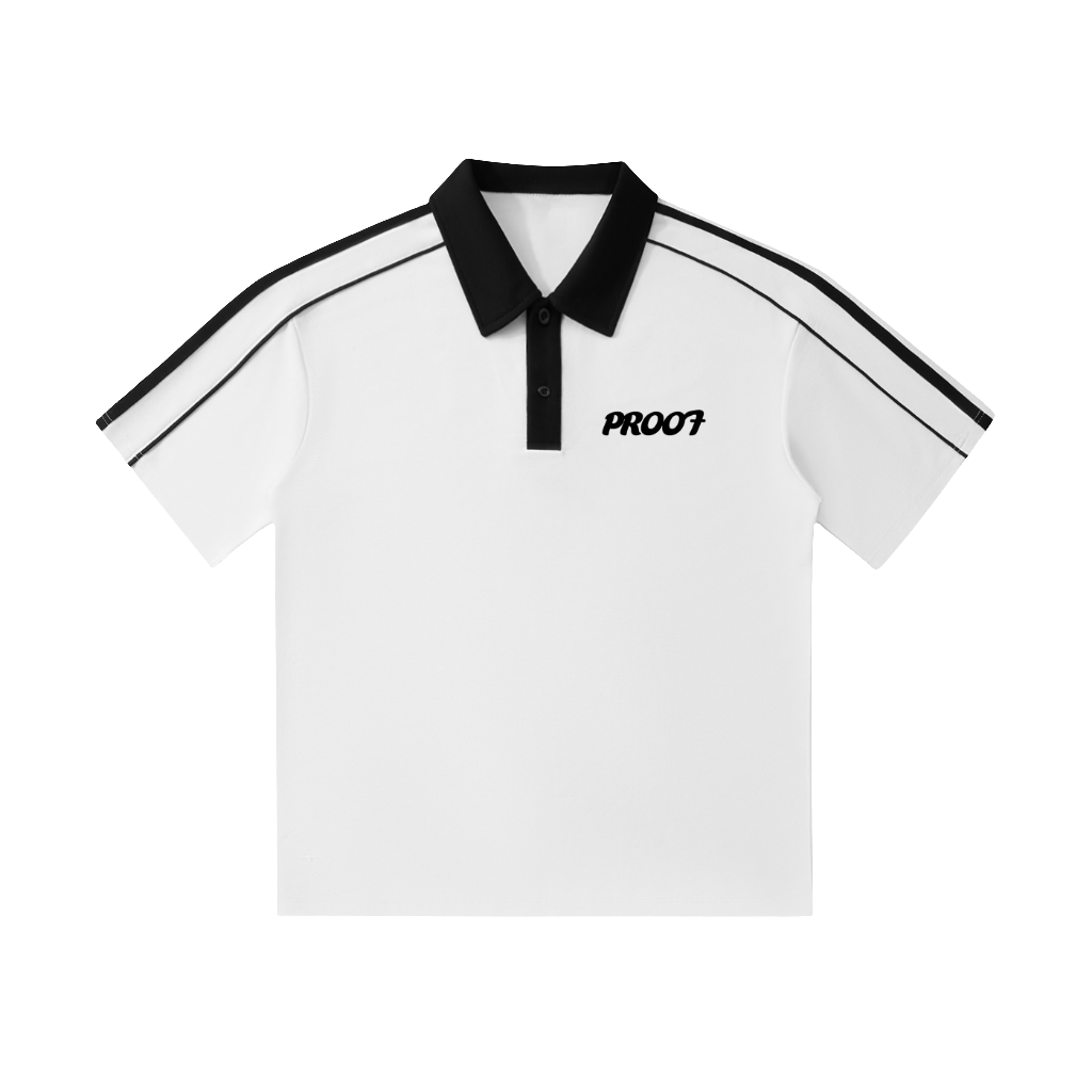 Contrast Collar Short-Sleeve Polo Shirt