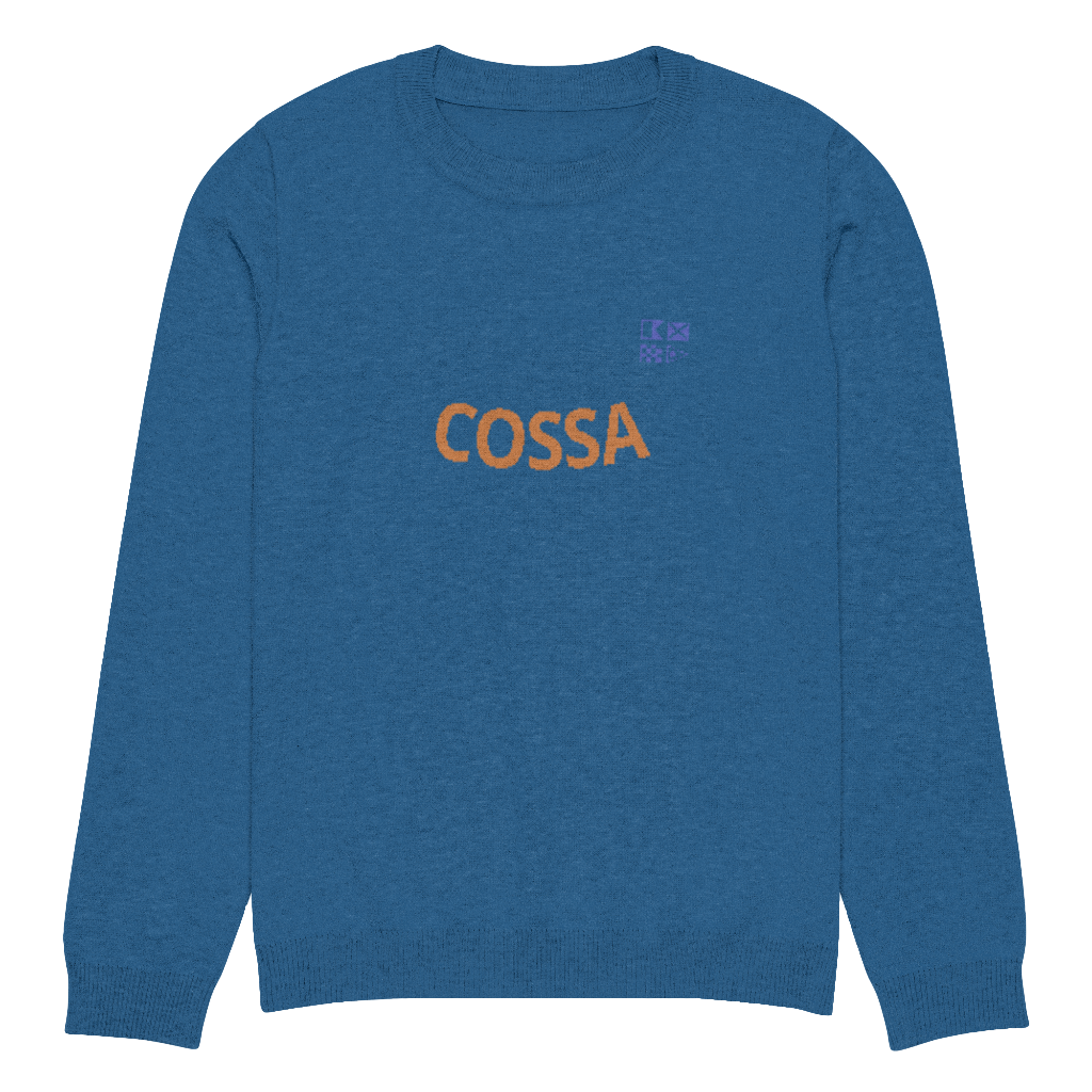 Knitted COSSA crew neck sweater