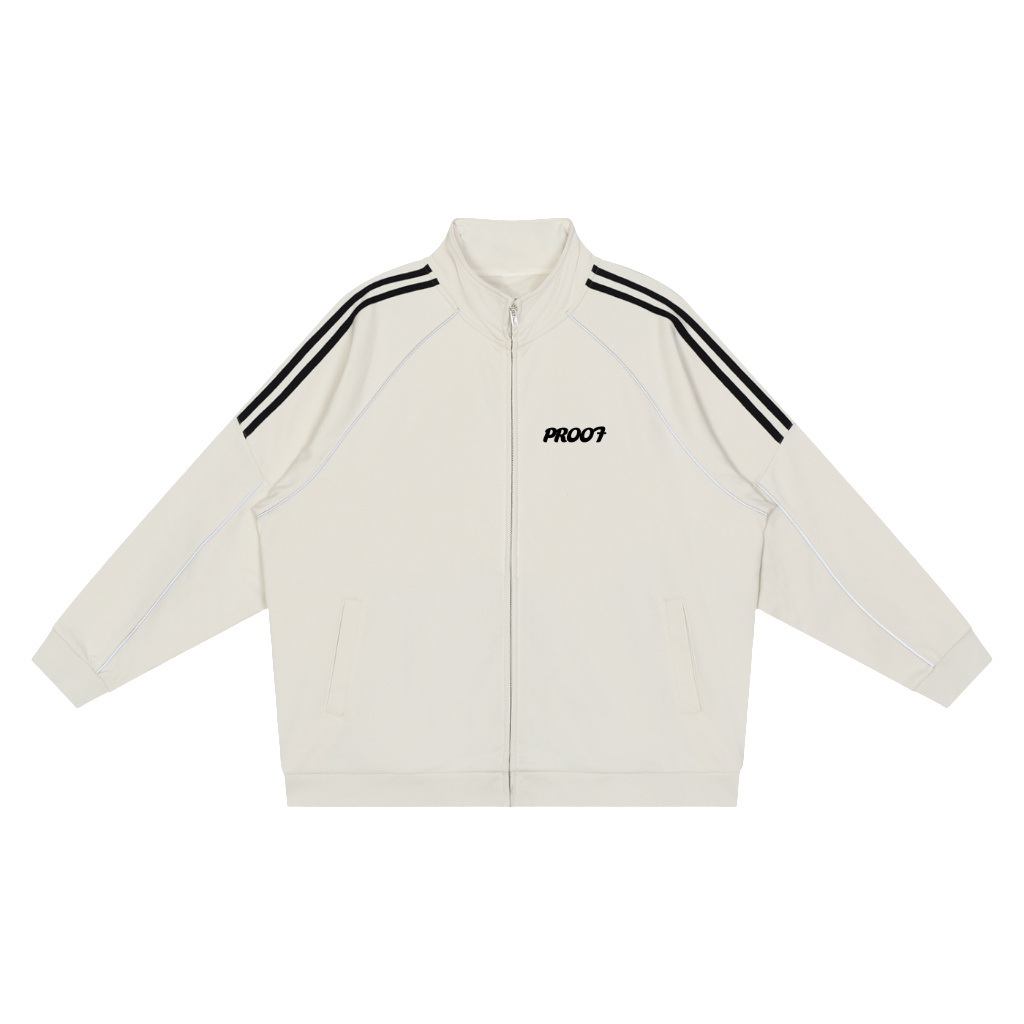 Striped Raglan Sleeve  Jacket