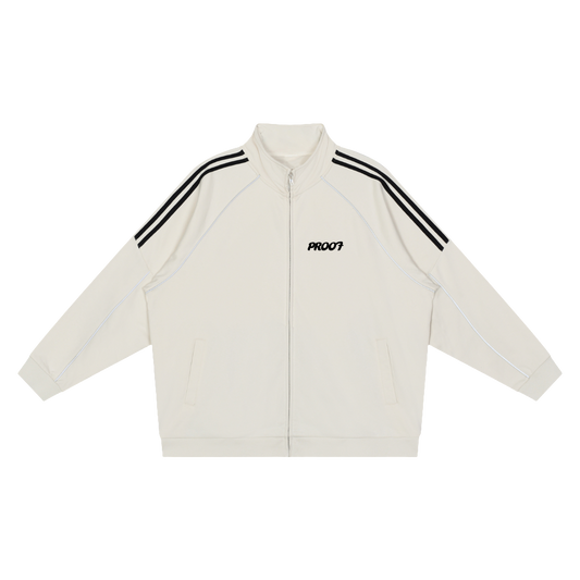Striped Raglan Sleeve  Jacket