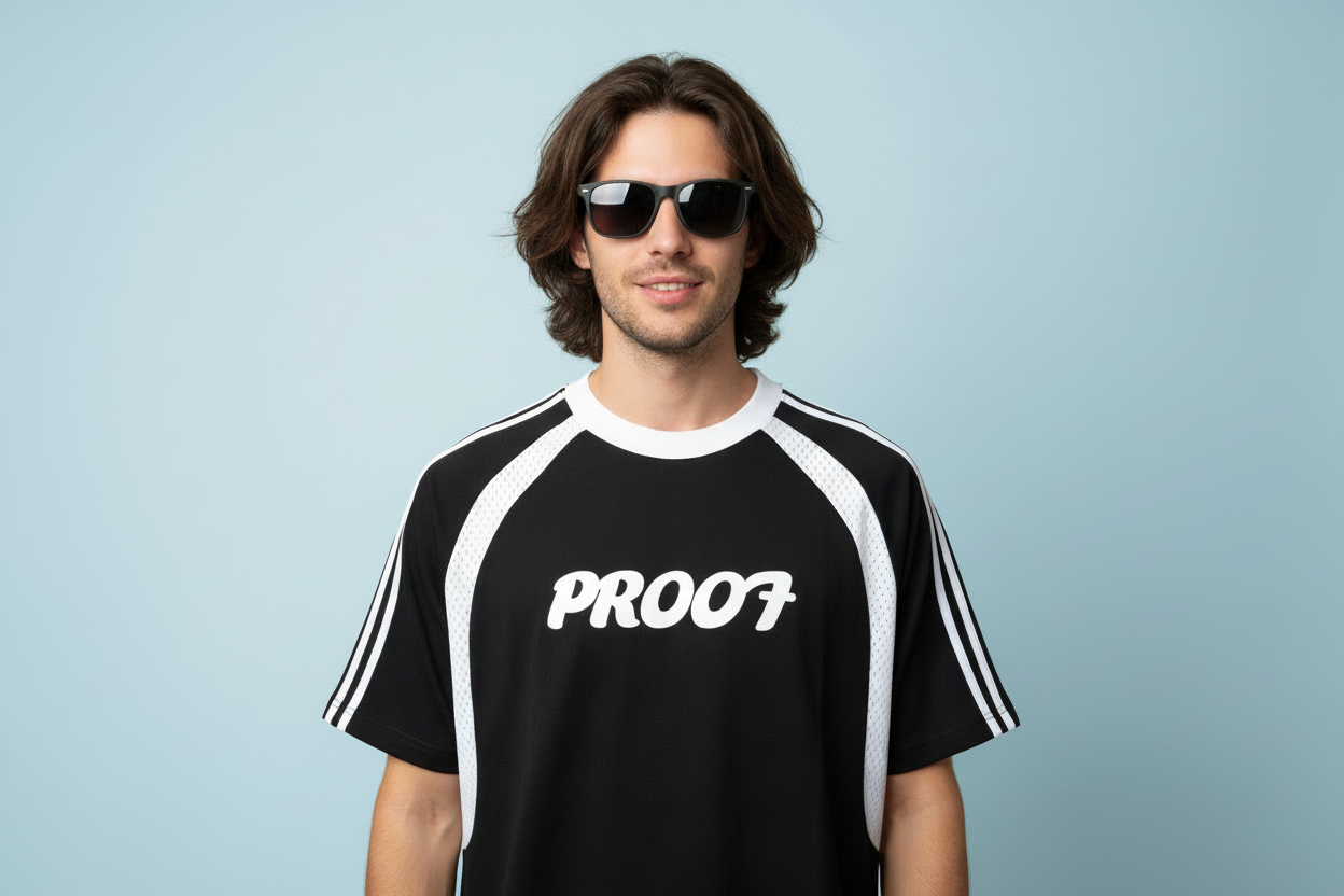 Stripes Panel Mesh T