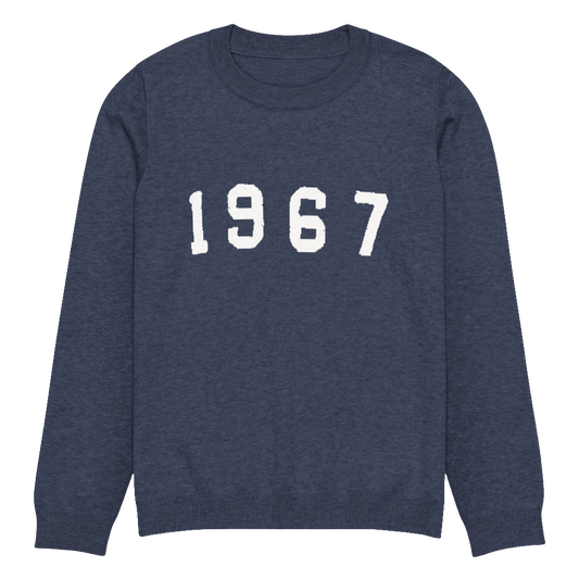 Knitted crew neck sweater