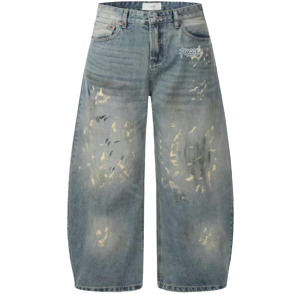 Hand-Painted Loose Jeans