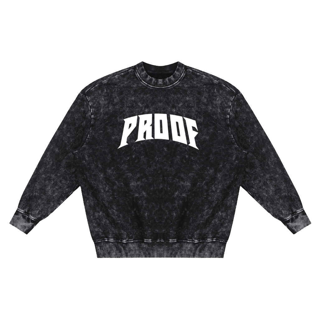 Snow Washed Hand-Frayed Sweatshirt