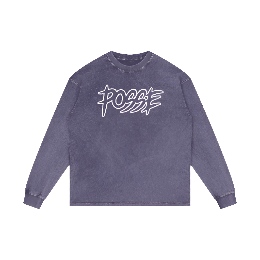 Acid Wash Oversize Long Sleeve