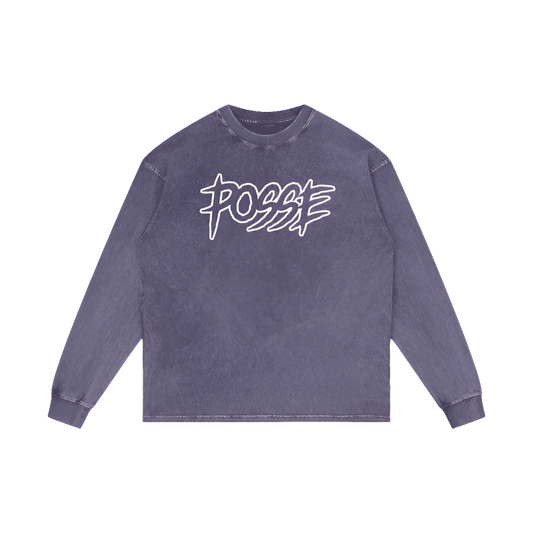 Acid Wash Oversize Long Sleeve