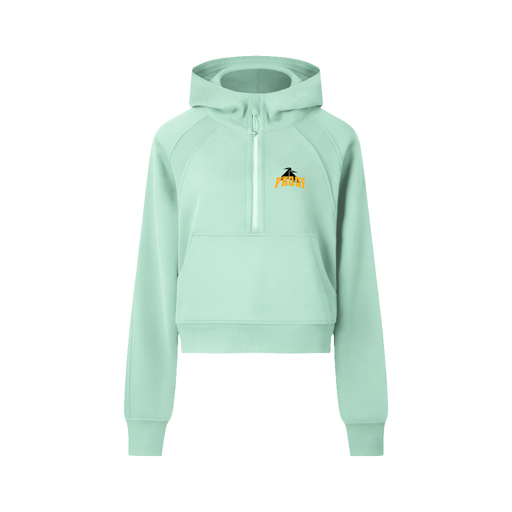 Cropped Half-Zip Hoodie