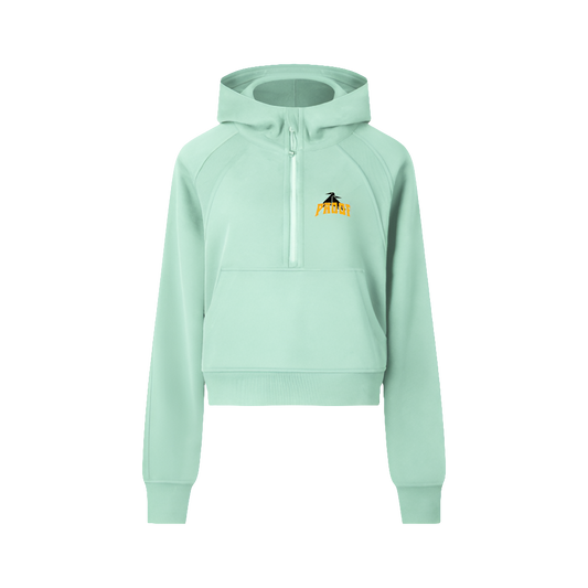 Cropped Half-Zip Hoodie