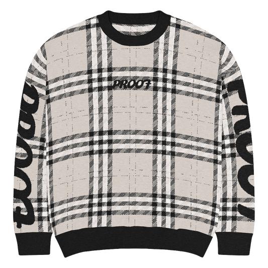 Relaxed fit knitted crew neck sweater