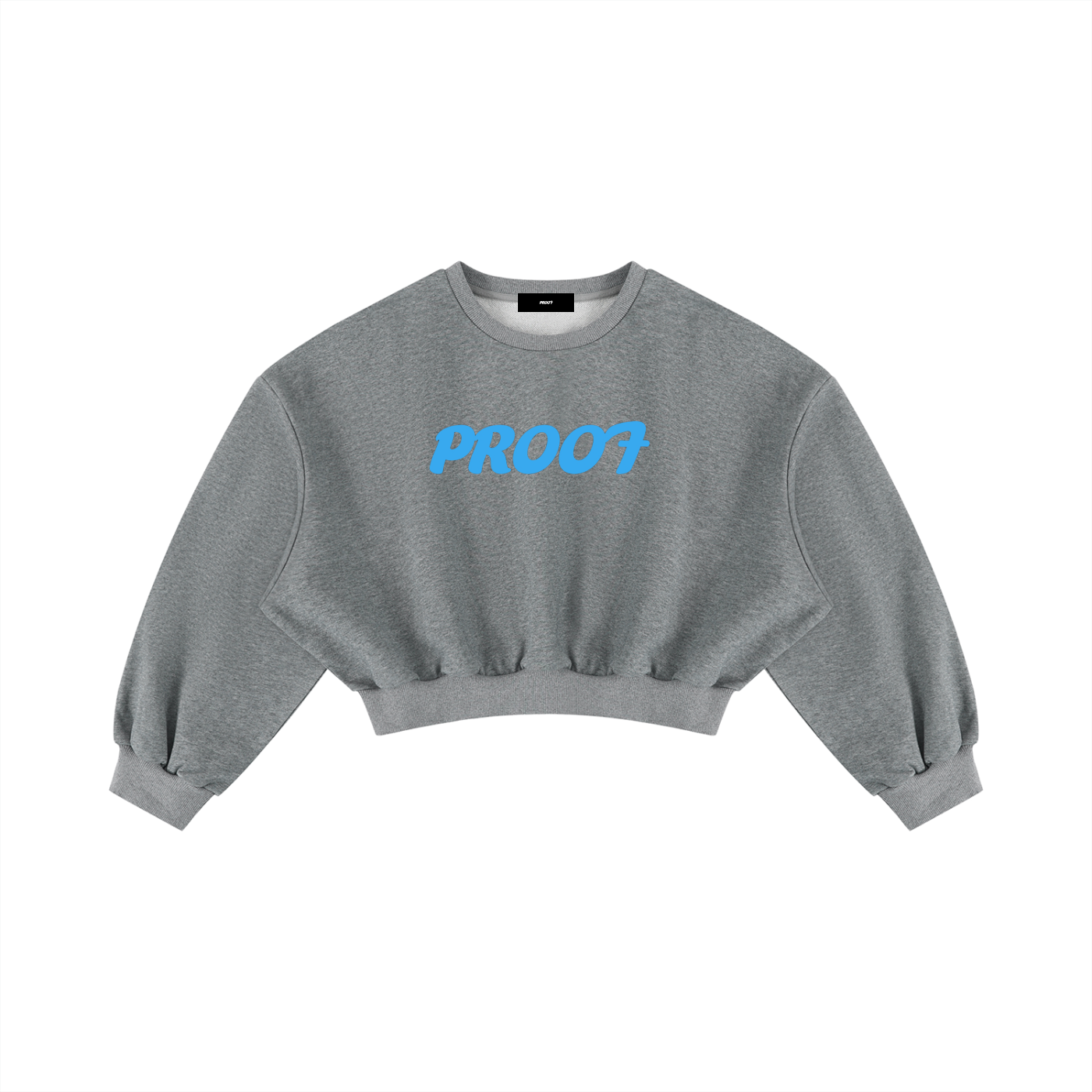 Boxy Cropped Crewneck Sweatshirt