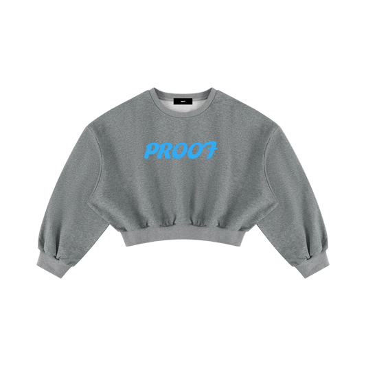 Boxy Cropped Crewneck Sweatshirt