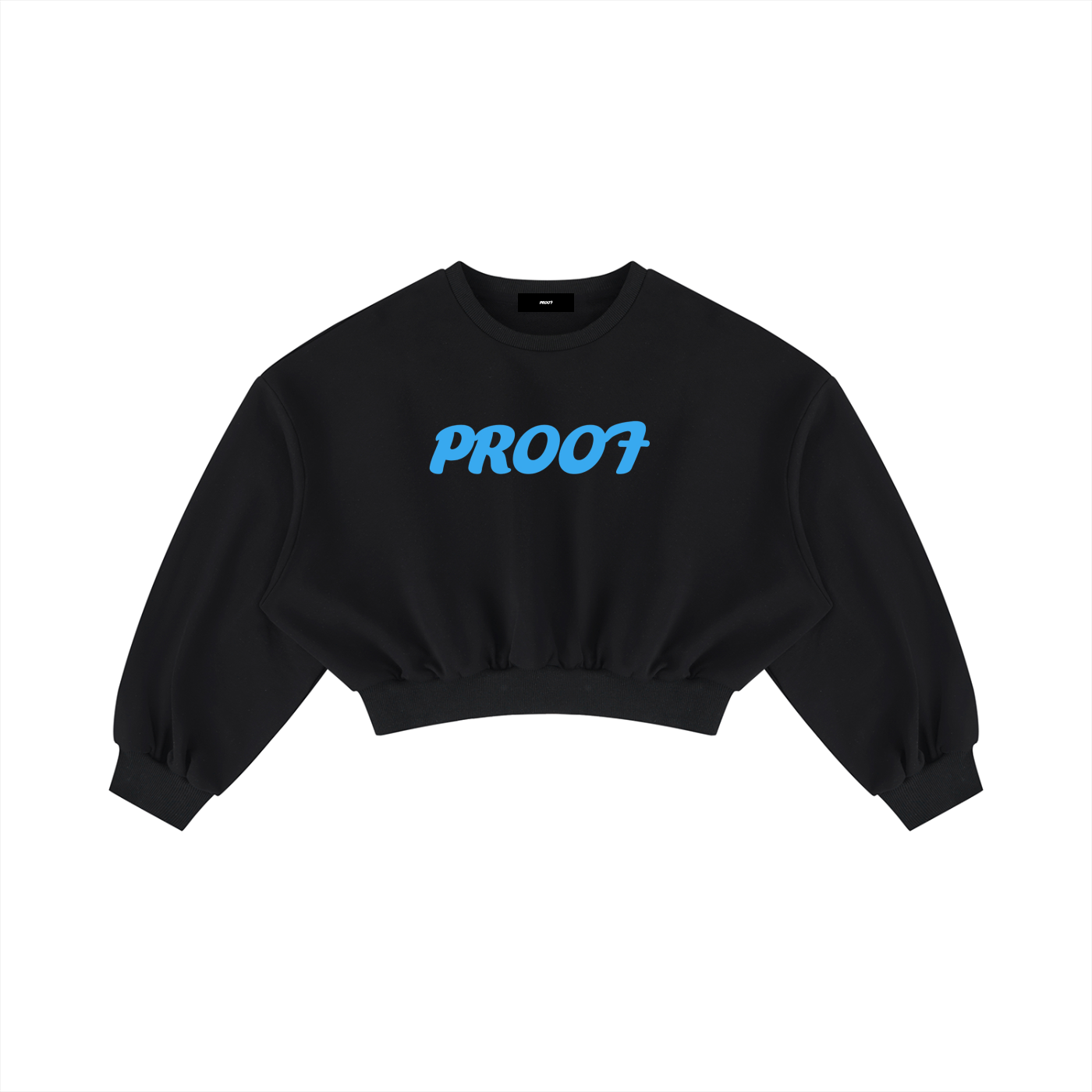 Boxy Cropped Crewneck Sweatshirt