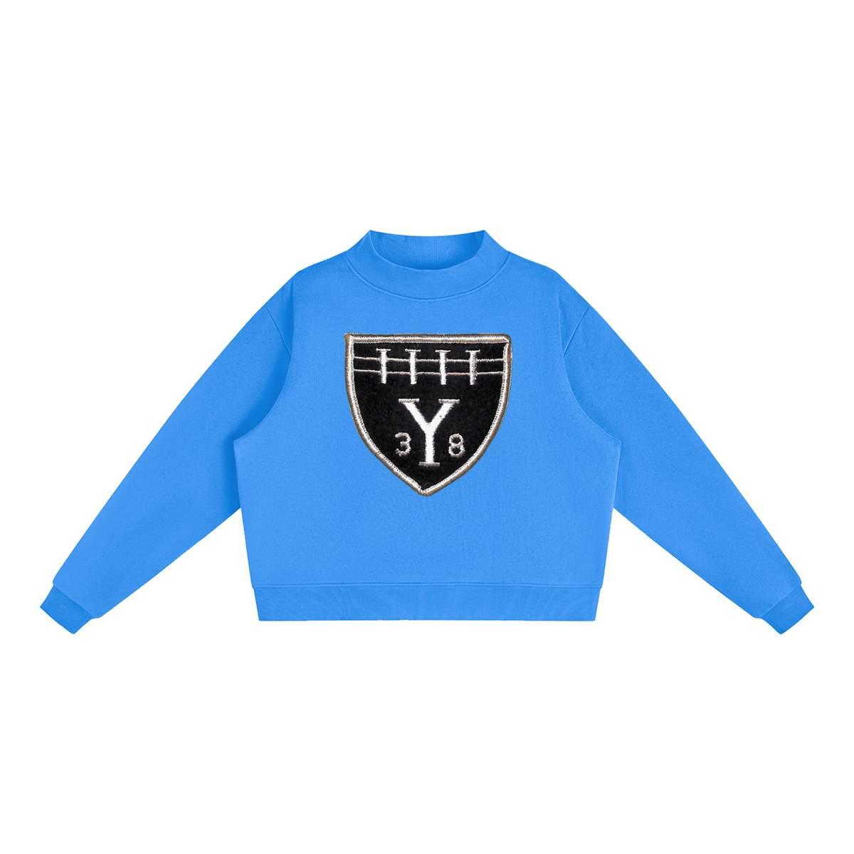 Fleece Mock-Neck Crew Sweatshirt