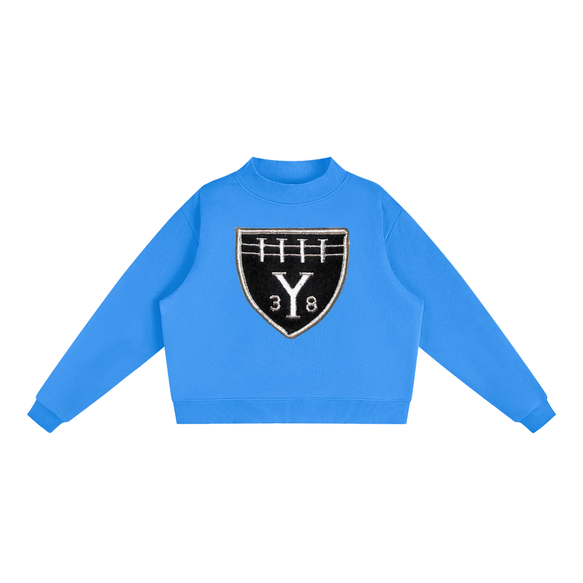Fleece Mock-Neck Crew Sweatshirt