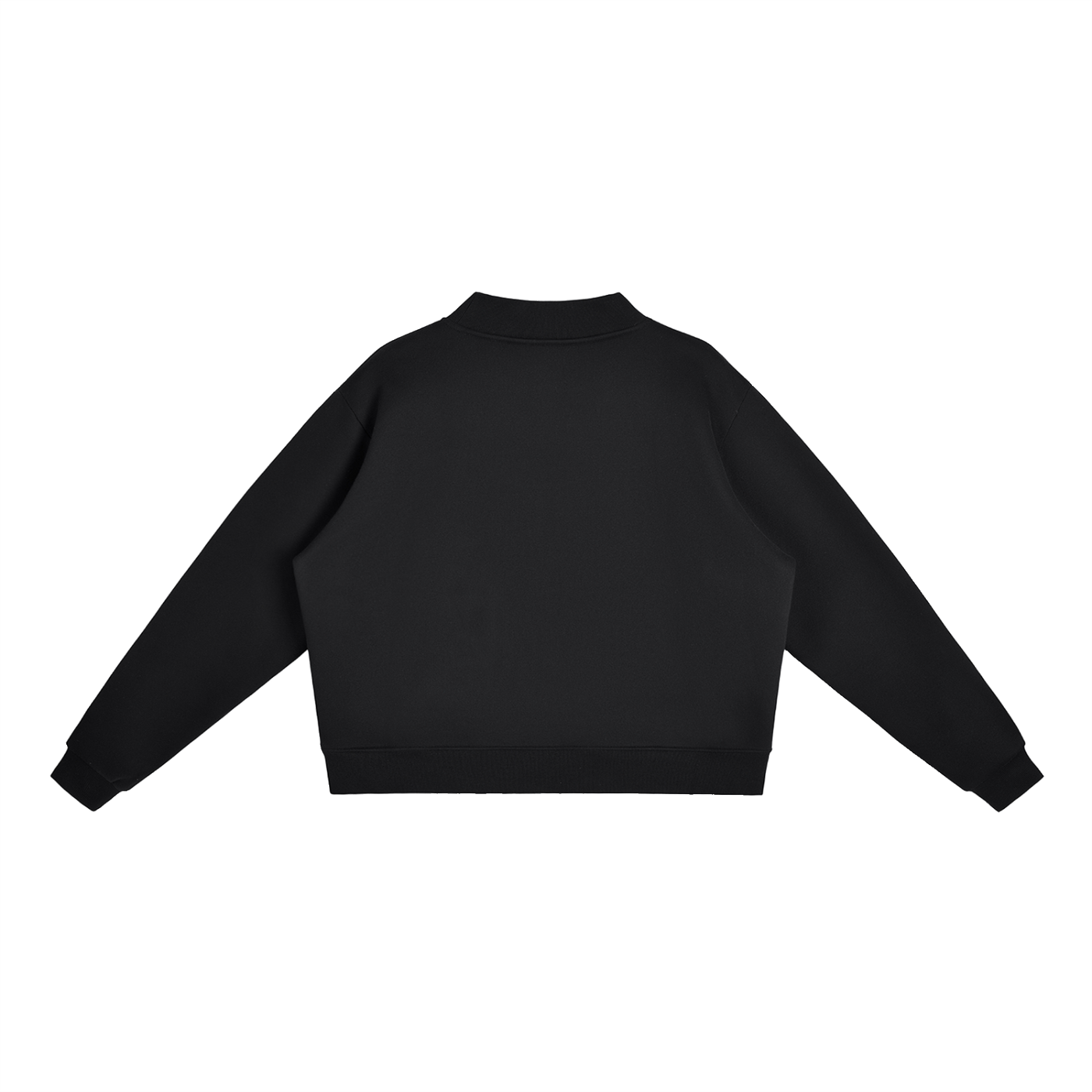 Mock-Neck Crew fleece Sweatshirt