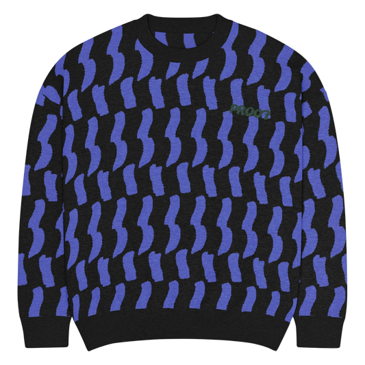 Relaxed fit knitted crew neck sweater