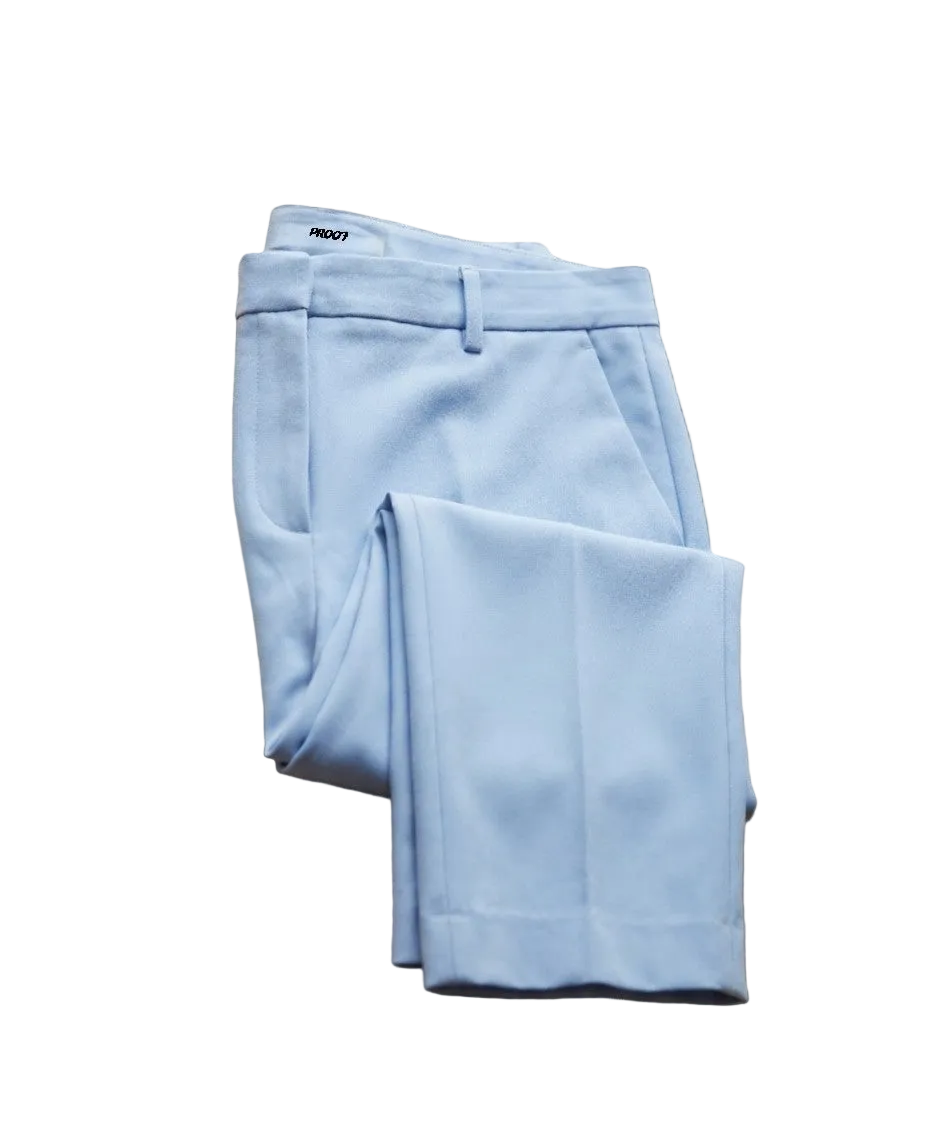 Pastel blue cigarette pants