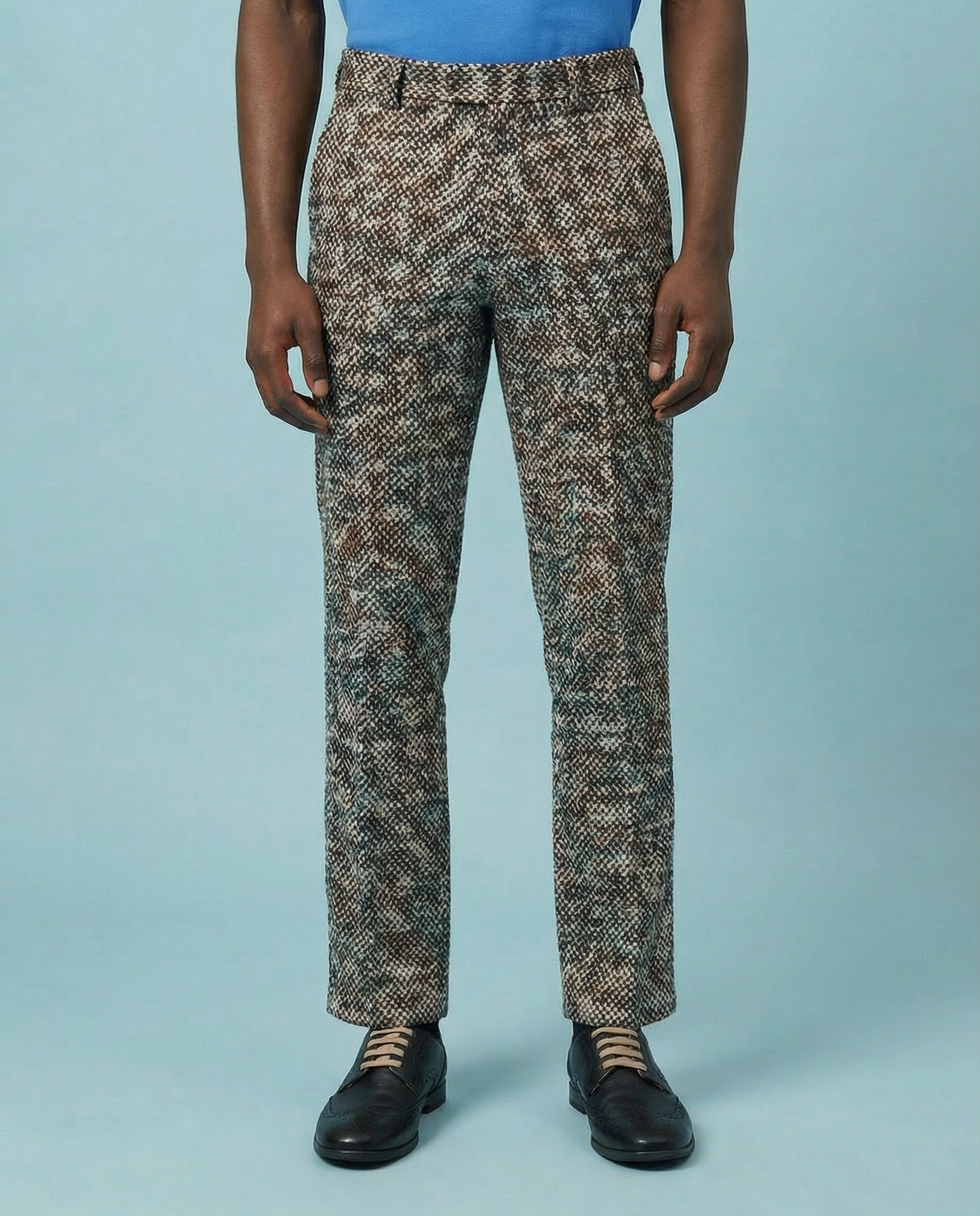 Tweed straight leg pant