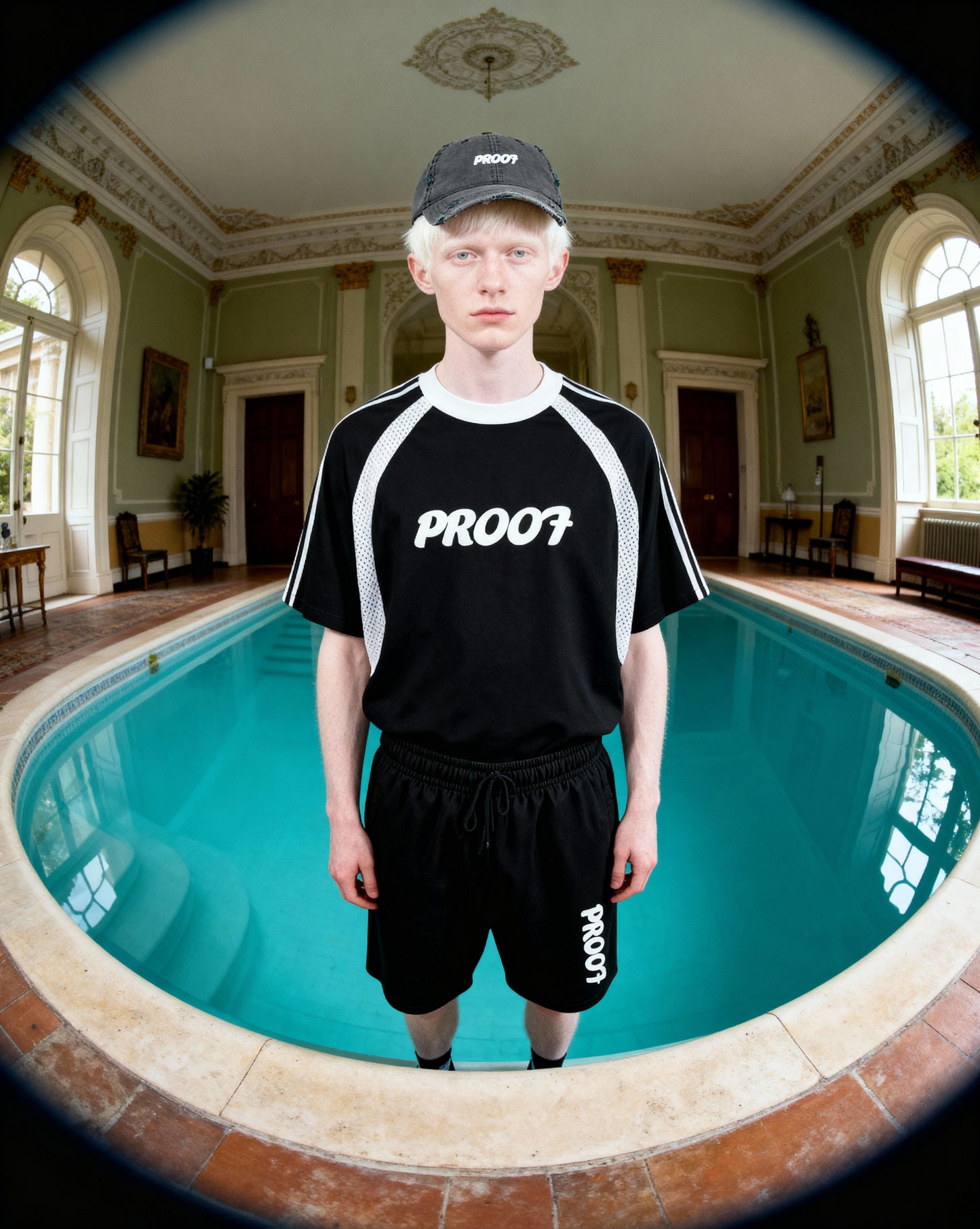 Stripes Panel Mesh T