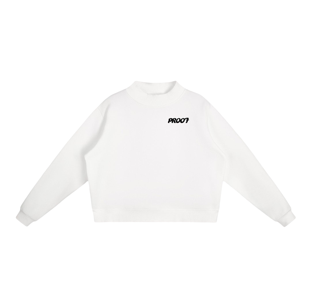 Fleece Mock-Neck Crew Sweatshirt