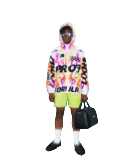 Race on windbreaker
